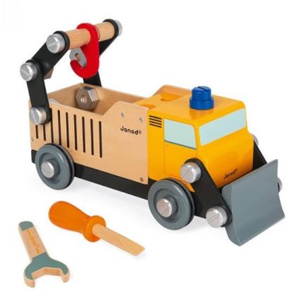 Janod - Jeu de construction en bois BRICOKIDS camion