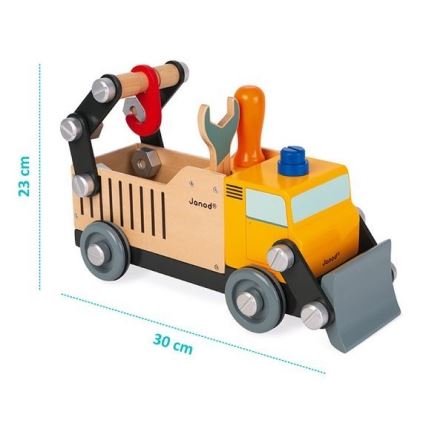 Janod - Jeu de construction en bois BRICOKIDS camion