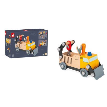 Janod - Jeu de construction en bois BRICOKIDS camion