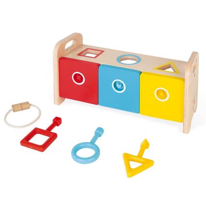 Janod - Jouet interactif en bois MONTESSORI 10 pcs