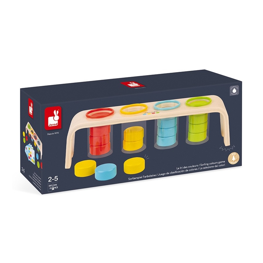 Janod - Jouet interactif en bois MONTESSORI 22 pcs