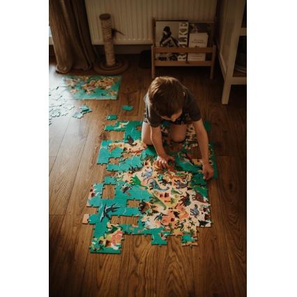 Janod - Puzzle éducatif pour enfant 200 pcs dinosaures