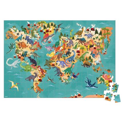 Janod - Puzzle éducatif pour enfant 200 pcs dinosaures