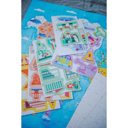 Janod - Puzzle éducatif pour enfant 350 pcs monde