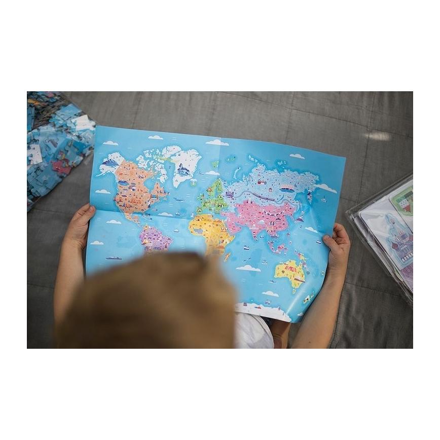 Janod - Puzzle éducatif pour enfant 350 pcs monde