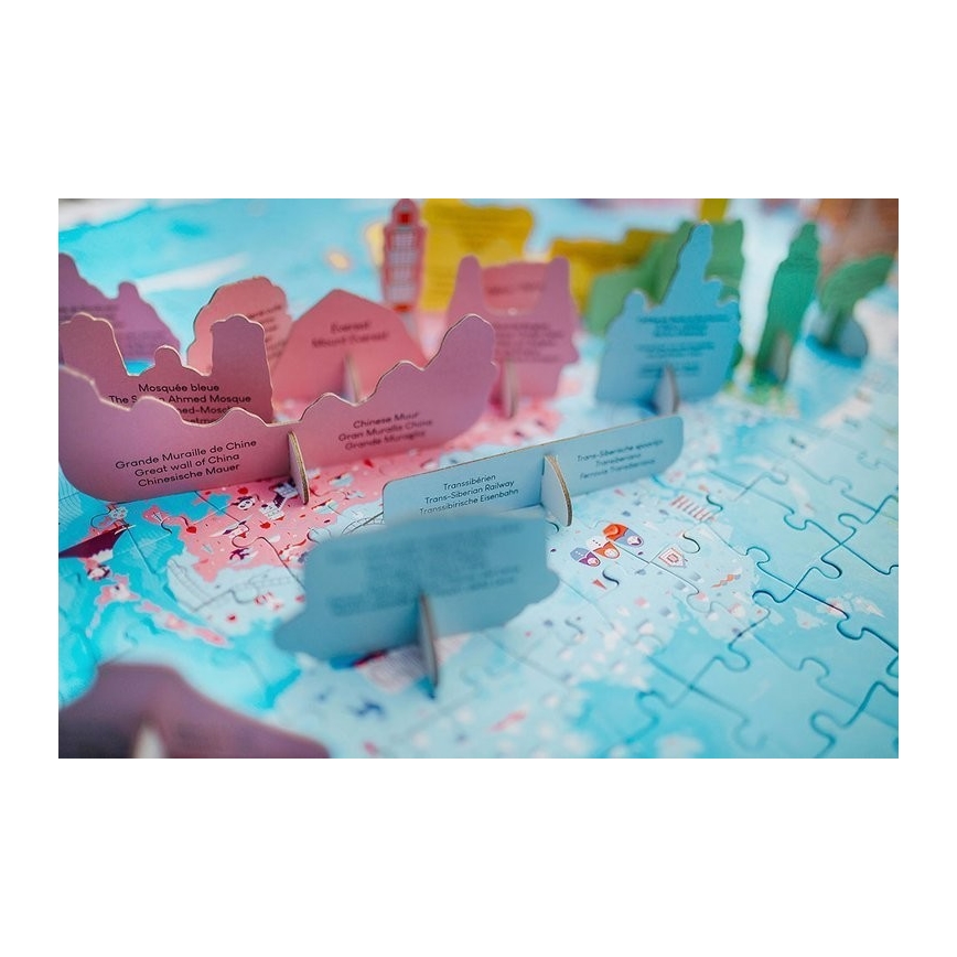 Janod - Puzzle éducatif pour enfant 350 pcs monde