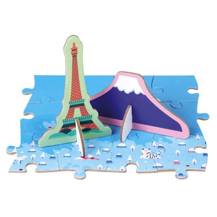 Janod - Puzzle éducatif pour enfant 350 pcs monde