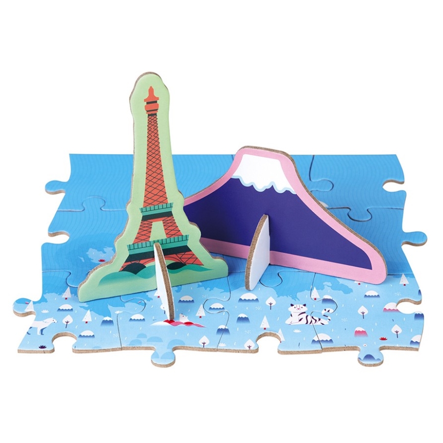 Janod - Puzzle éducatif pour enfant 350 pcs monde