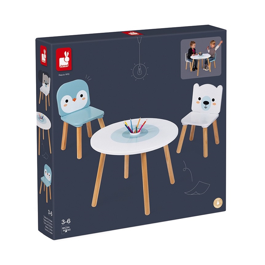 Janod - Table en bois avec chaises