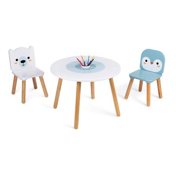 Janod - Table en bois avec des chaises