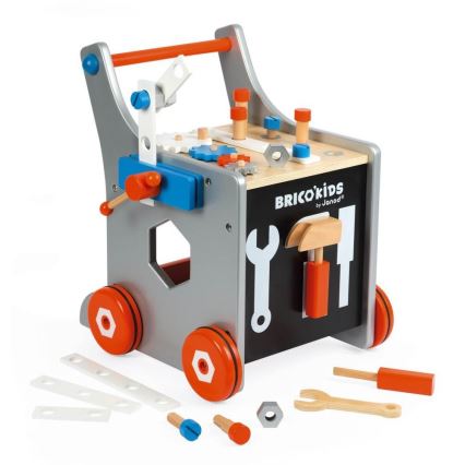 Janod - Trotteur en bois avec outils BRICOKIDS