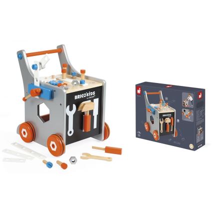 Janod - Trotteur en bois avec outils BRICOKIDS