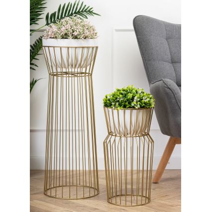 Jardinière 50x26 cm doré