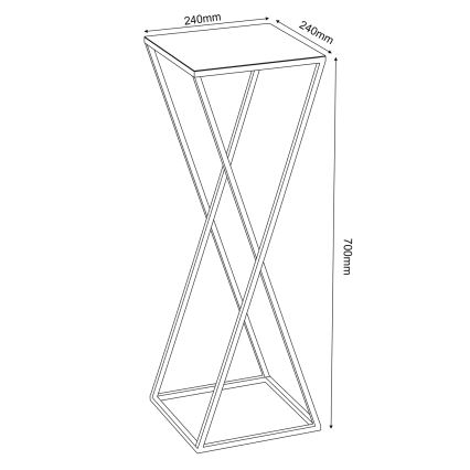 Jardinière 70x24 cm doré