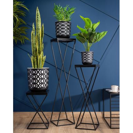 Jardinière 70x24 cm noir