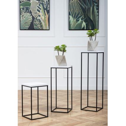 Jardinière BASICLOFT 40x24 blanche/noire