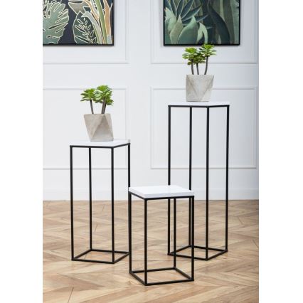 Jardinière BASICLOFT 80x24 noire/blanche