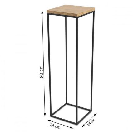 Jardinière BASICLOFT 80x24 noire/marron