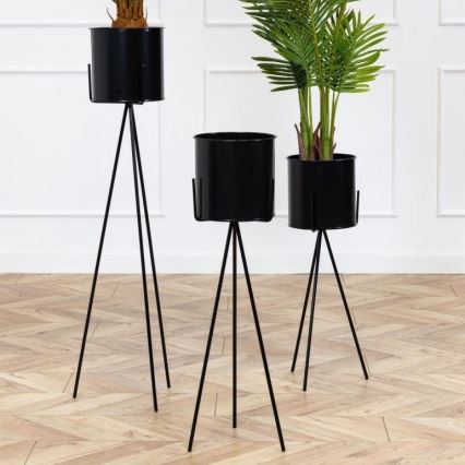 Jardinière TRIPOD 110x25 cm noire