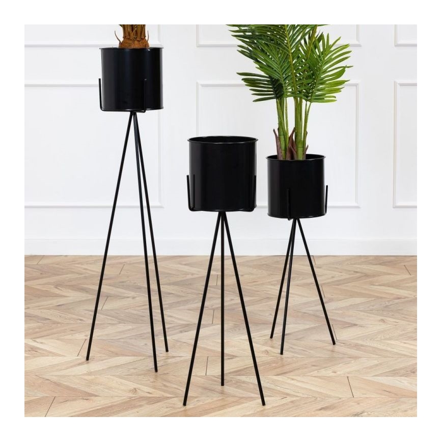 Jardinière TRIPOD 110x25 cm noire