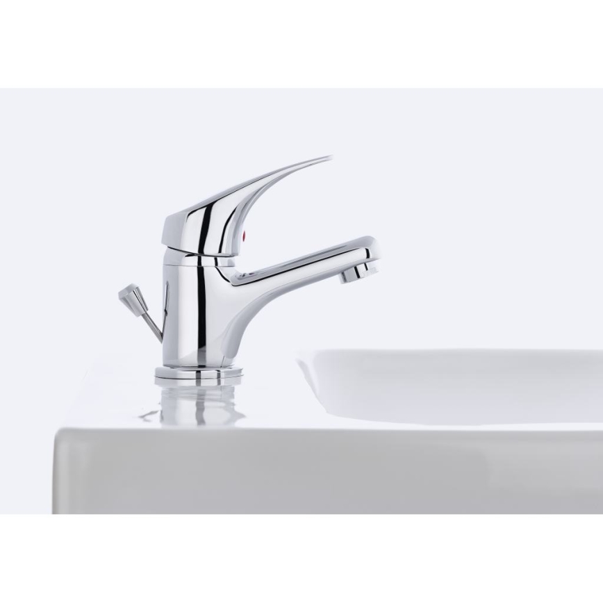 JIKA H3111N10041111 - Robinet de lavabo avec vidage à trop-plein TALAS 12,3 cm chrome brillant
