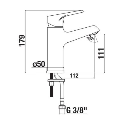 JIKA H3111W10041101 - Robinet de lavabo CUBE 17,9 cm chrome brillant