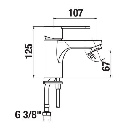 JIKA H3111Z10041101 - Robinet de lavabo LYRA 12,5 cm chrome brillant