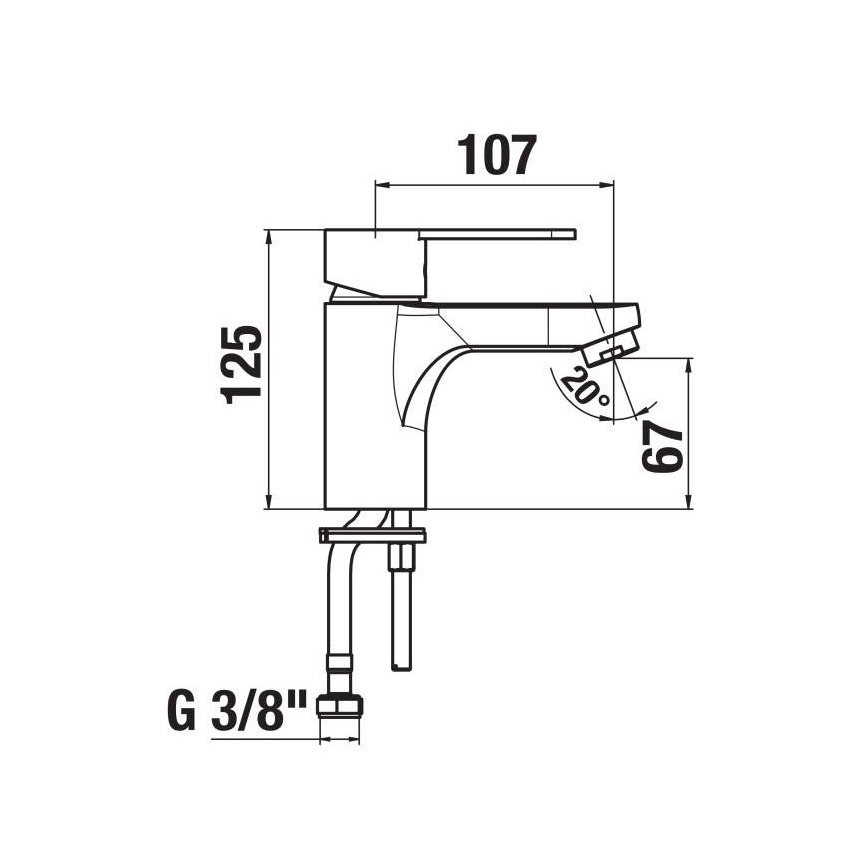 JIKA H3111Z10041101 - Robinet de lavabo LYRA 12,5 cm chrome brillant