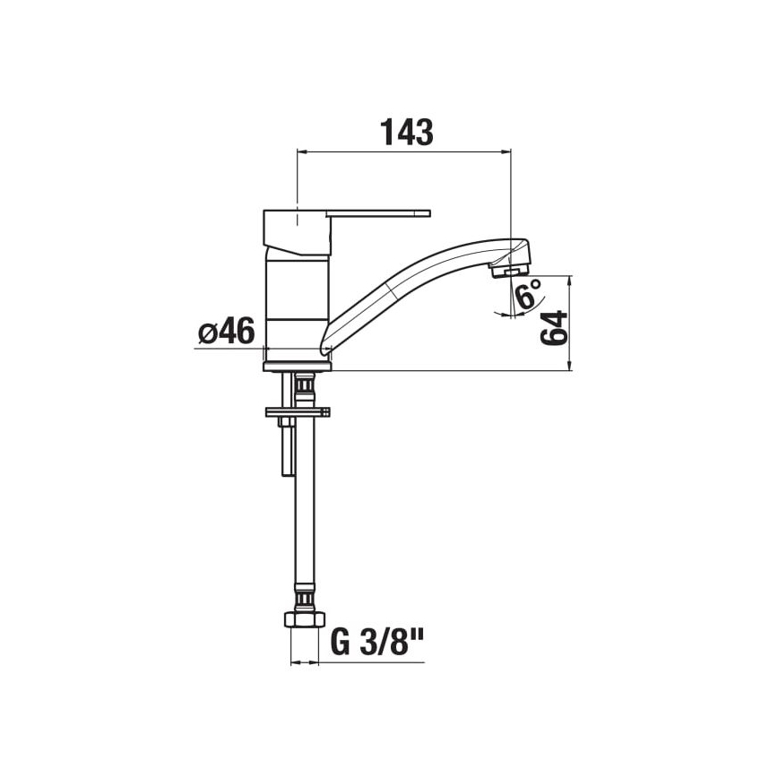 JIKA H3511Z10042201 - Robinet d'évier LYRA 14,3 cm chrome brillant