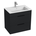 JIKA H4536021763521 - Meuble de salle de bain avec vasque CUBE 60,7x65 cm noir