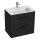 JIKA H4536021763521 - Meuble de salle de bain avec vasque CUBE 60,7x65 cm noir