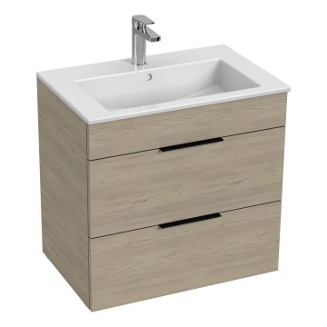 JIKA H4536021765141 - Meuble de salle de bain avec vasque CUBE 60,7x65 cm frêne