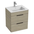 JIKA H4536121765141 - Meuble de salle de bain avec vasque CUBE 60,7x55 cm frêne