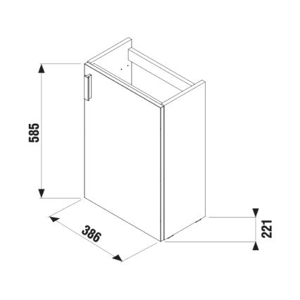 JIKA H45J5111753001 - Meuble de salle de bain avec vasque PETIT 58,5x38,6 cm blanc