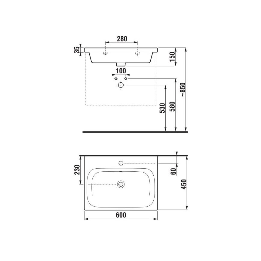JIKA H8127130001041 - Lavabo suspendu MIO 60x45 cm céramique/blanc