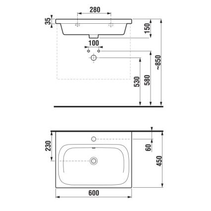 JIKA H8127137161041 - Lavabo suspendu MIO 60x45 cm céramique/noir mat