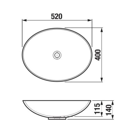 JIKA H8183640001121 - Lavabo à poser ASTRA 52x40 cm céramique/blanc