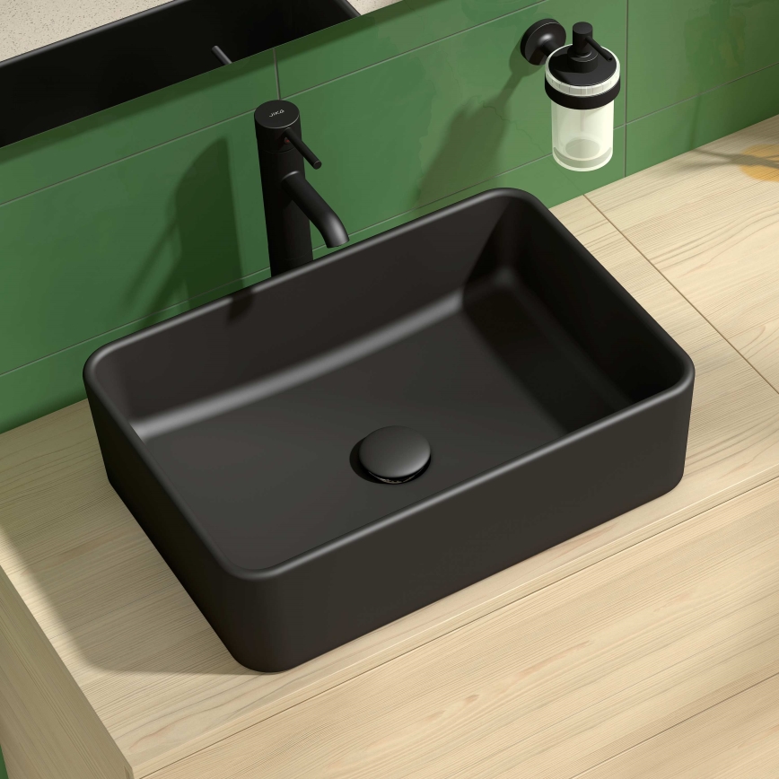 JIKA H8184237161121 - Lavabo à poser CUBITO 50x35 cm céramique/noir mat