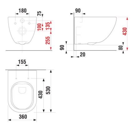 JIKA H8207140000001 - Toilettes suspendues MIO céramique/blanc