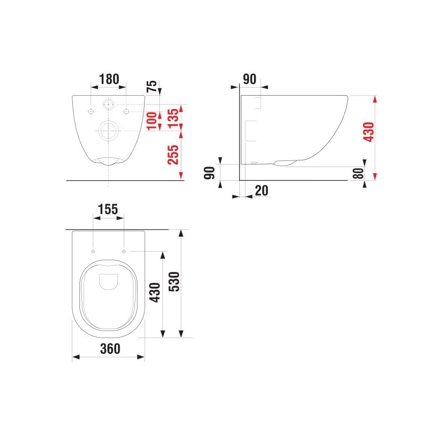 JIKA H8207140000001 - Toilettes suspendues MIO céramique/blanc