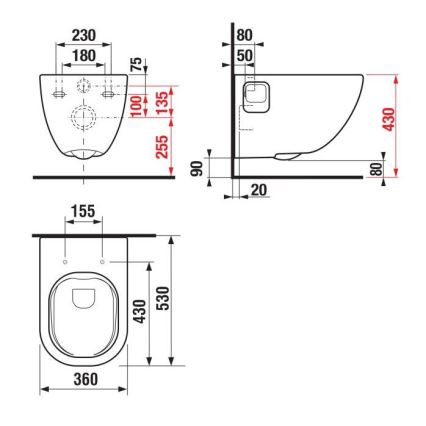 JIKA H8207160000001 - Toilettes suspendues MIO céramique/blanc