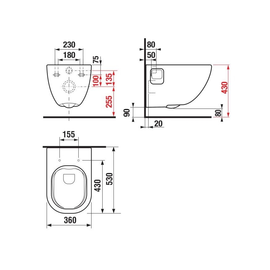 JIKA H8207160000001 - Toilettes suspendues MIO céramique/blanc