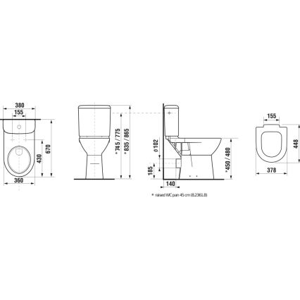 JIKA H8236160000001 - Cuvette WC DEEP céramique/blanche