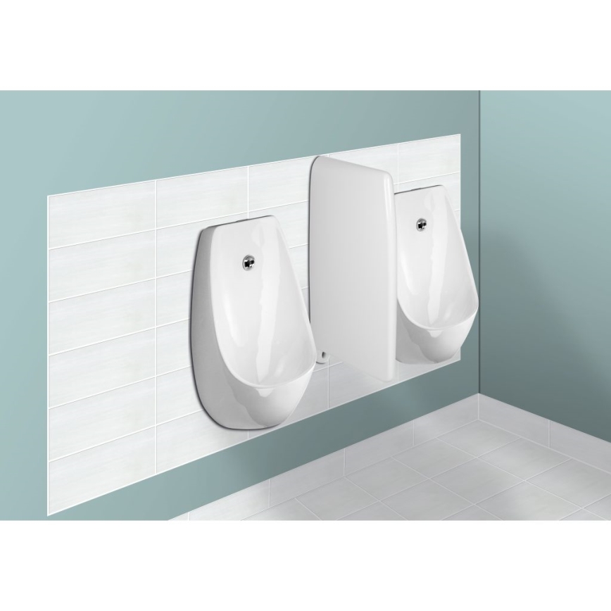 JIKA H8411010004871 - Urinoir avec capteur DOMINO 24V, arrivée et évacuation arrière, céramique/blanc