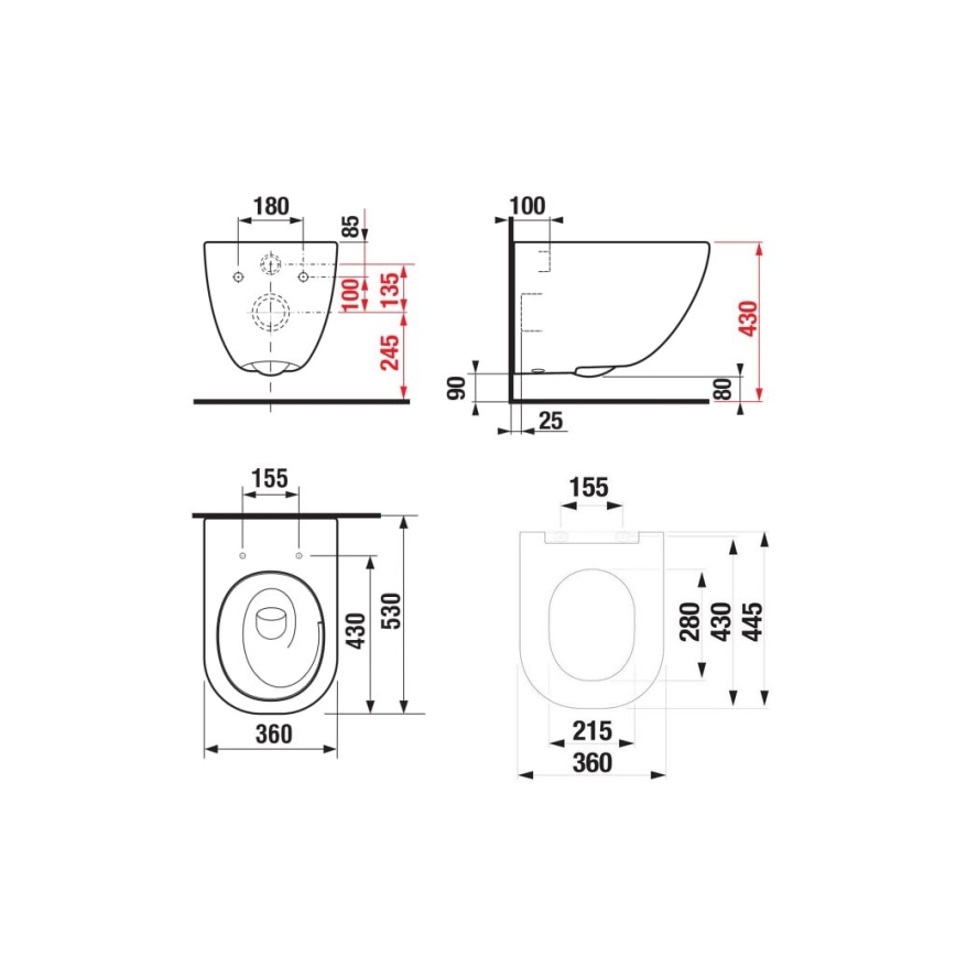 JIKA H8667180000001 - WC suspendu MIO céramique/blanc + abattant SoftClose MIO en duroplast/blanc