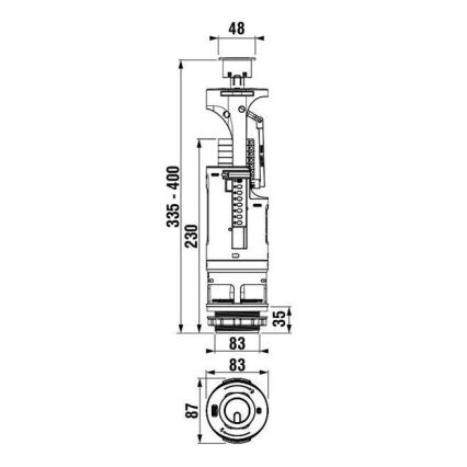 JIKA H8903760000001 - Bouton de chasse + clapet de vidange DUAL, finition chrome brillant