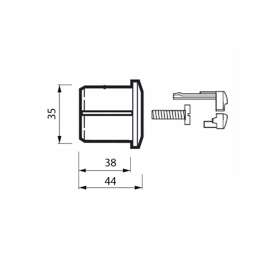 JIKA H8913630000001 - Bouton de chasse DUAL LYRA/DEEP chromé brillant