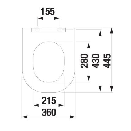 JIKA H8917167160631 - Abattant de WC SoftClose MIO en duroplast/mat noir