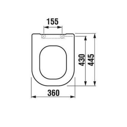 JIKA H8936103000631 - Abattant WC DEEP, duroplast, blanc