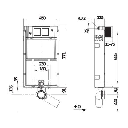 JIKA H8956510000001 - Module encastré pour WC suspendu